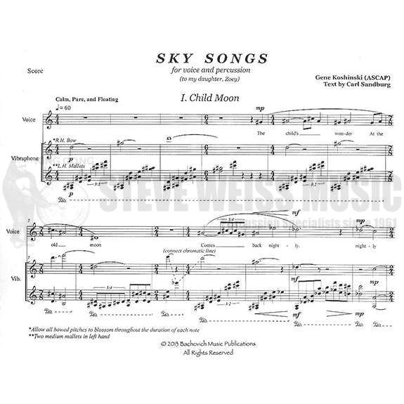 Koshinski-Sky Songs (2S)-V/Cro./P/SVX or TVX