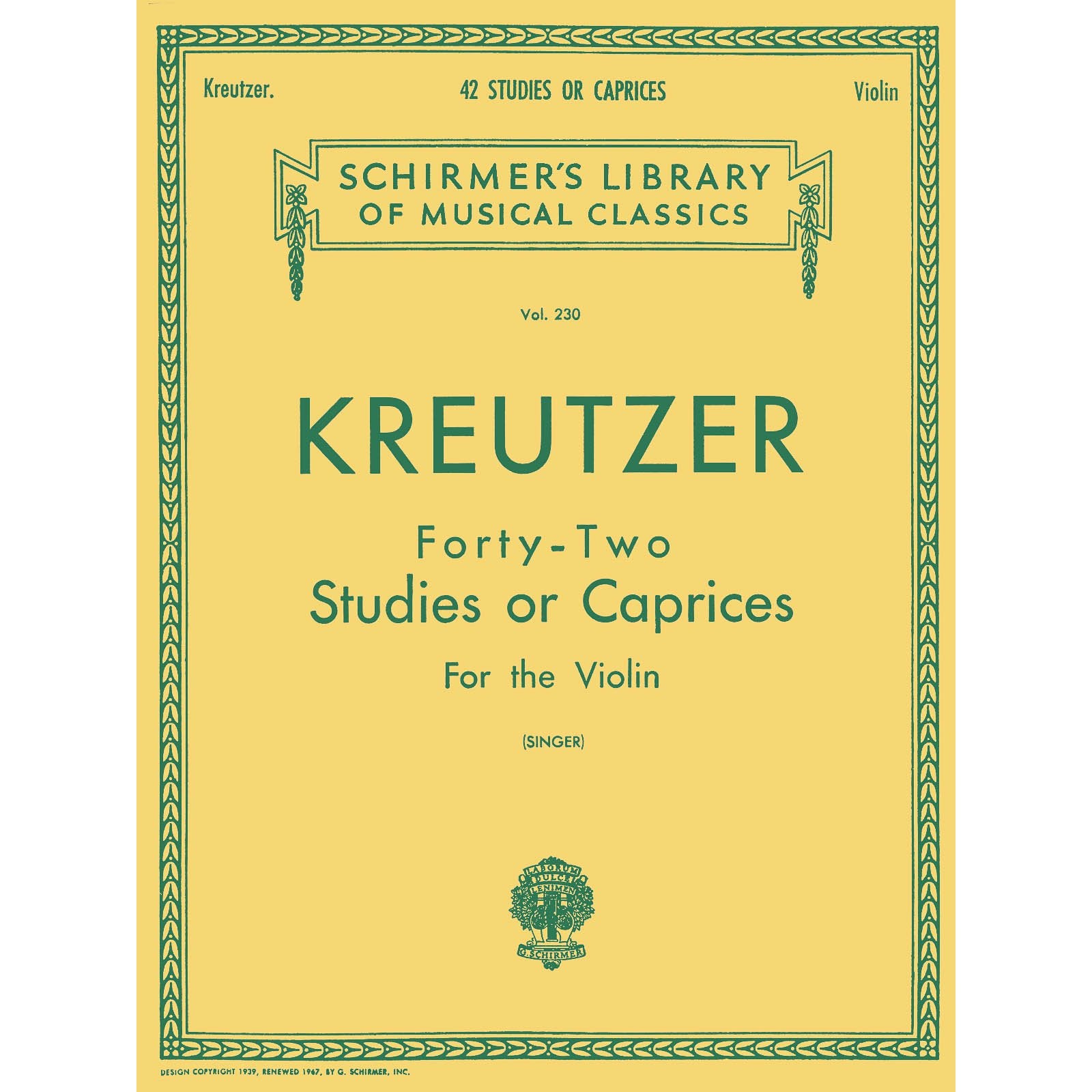 Kreutzer-42 Studies (ed. Singer)