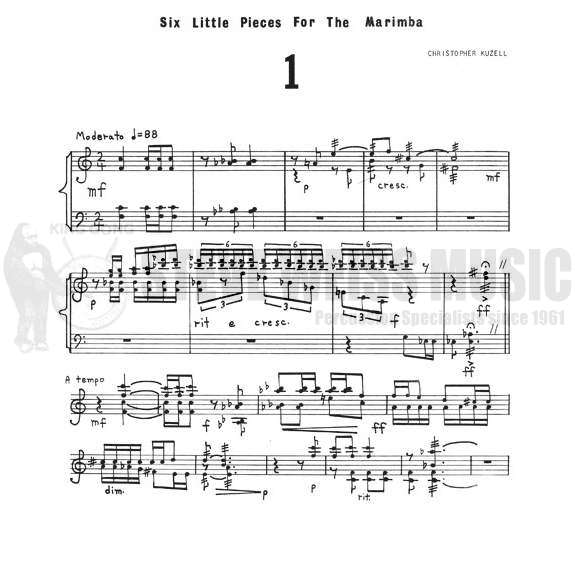 Kuzell-Six Little Pieces for Marimba-M