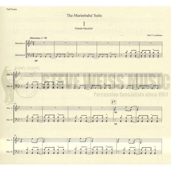 La Barbera-MarimBa Ba Suite (SP)-2M/P