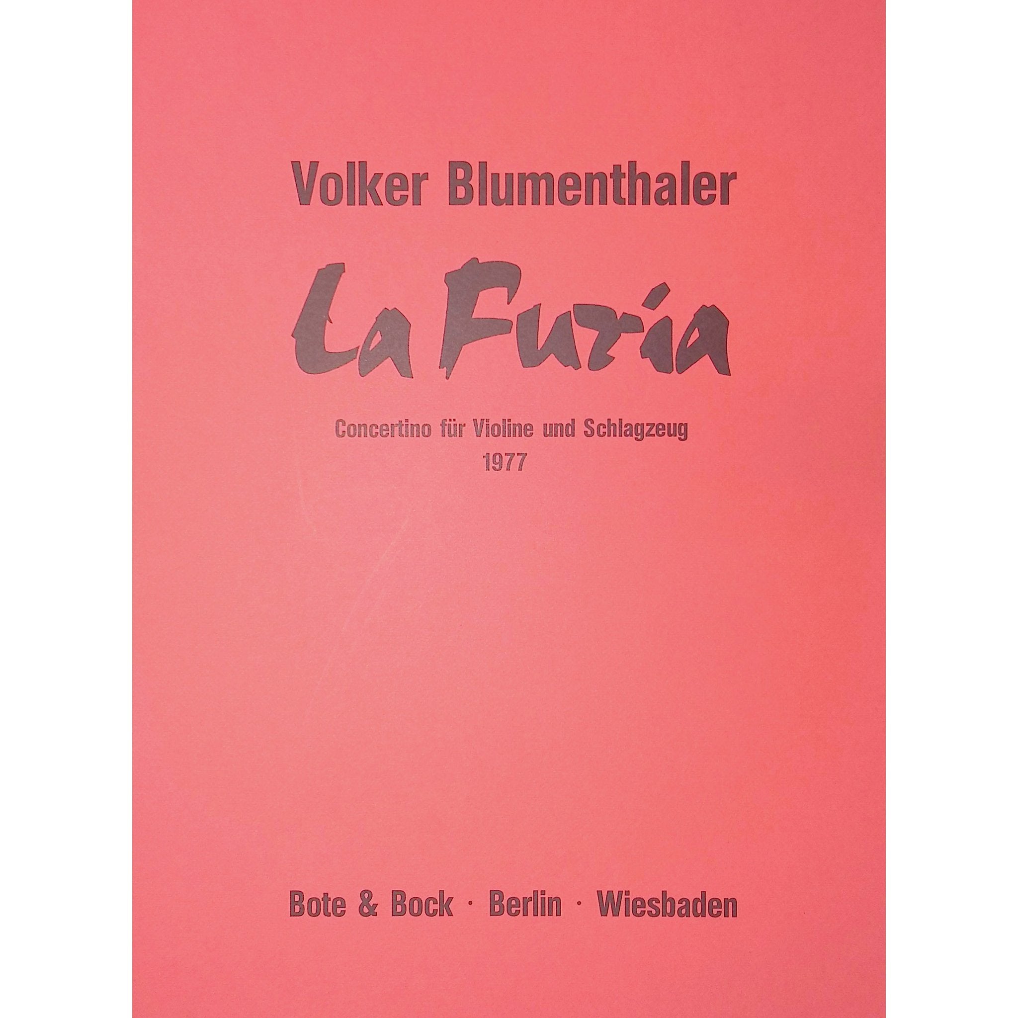 La Furia Volker Blumenthaler