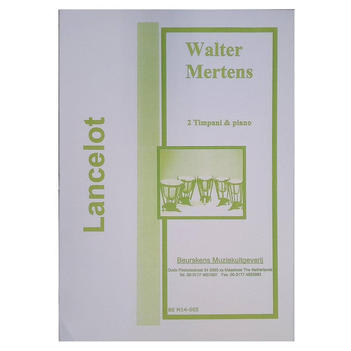 Lancelot for 2 Timpani & Piano by Walter Mertens