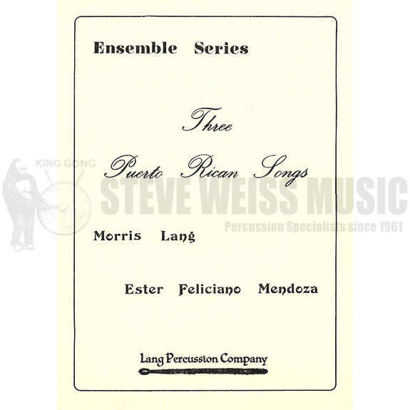 Lang, M.-Three Puerto Rican Songs-P/Voice