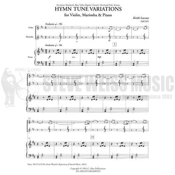 Larson-Hymn Tune Variations (SP)-M/VN (or other C inst.)/ PN
