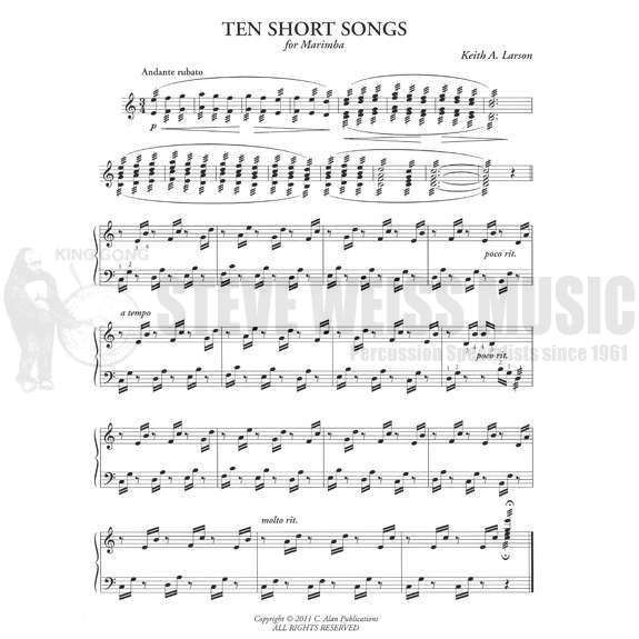 Larson-Ten Short Songs(S) (original version)-M