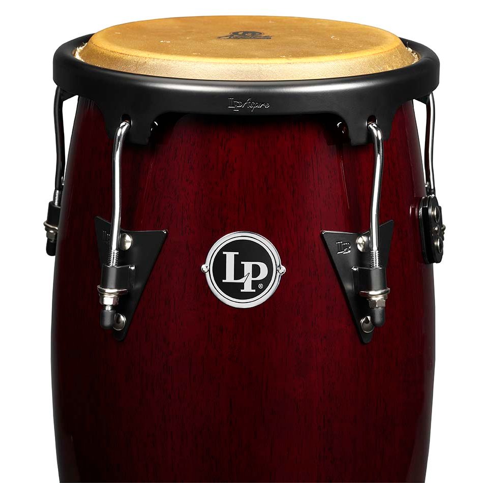 LP Aspire Wood Conga Set with Stand - 10" & 11" - Dark Wood - Image 3