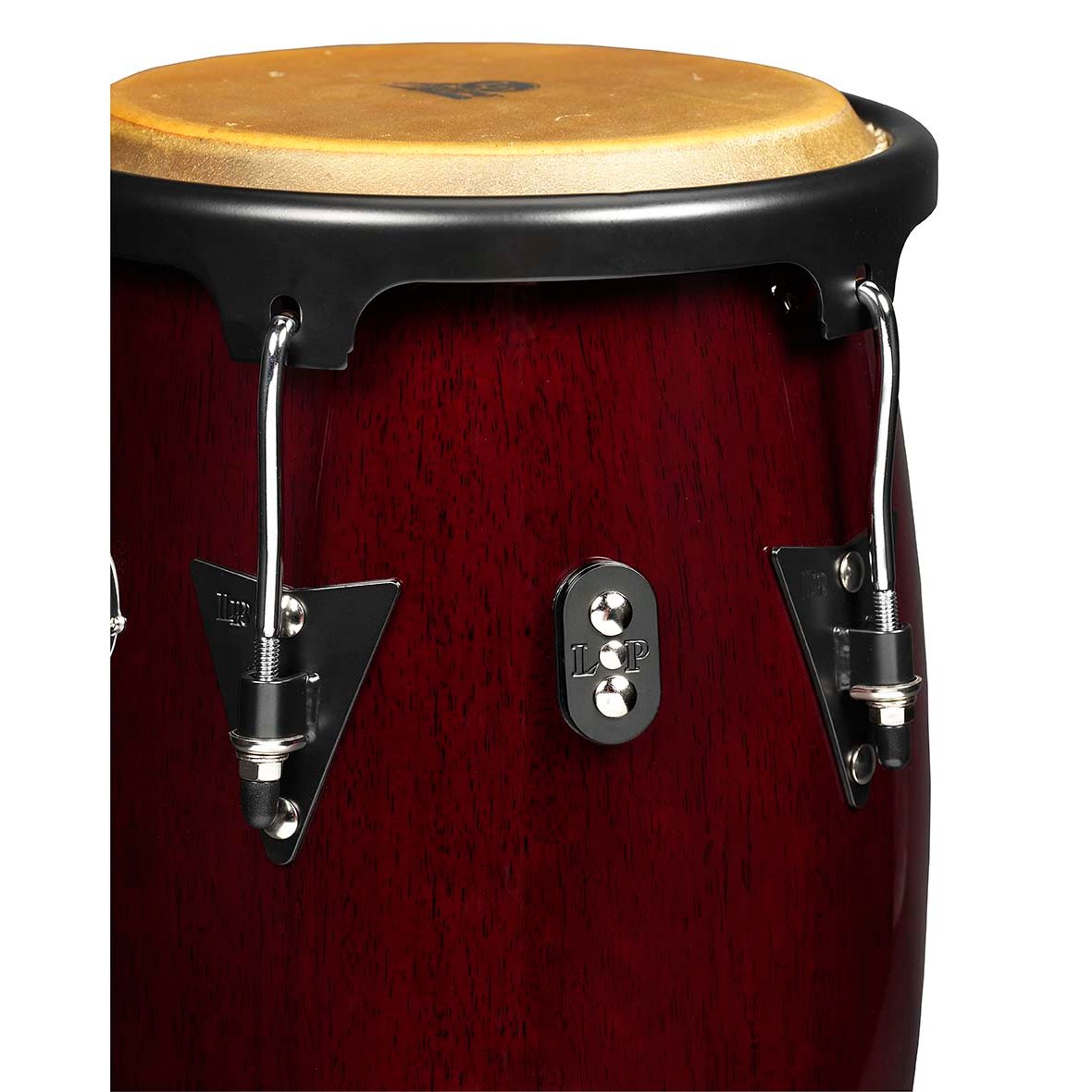 LP Aspire Wood Conga Set with Stand - 10" & 11" - Dark Wood - Image 4