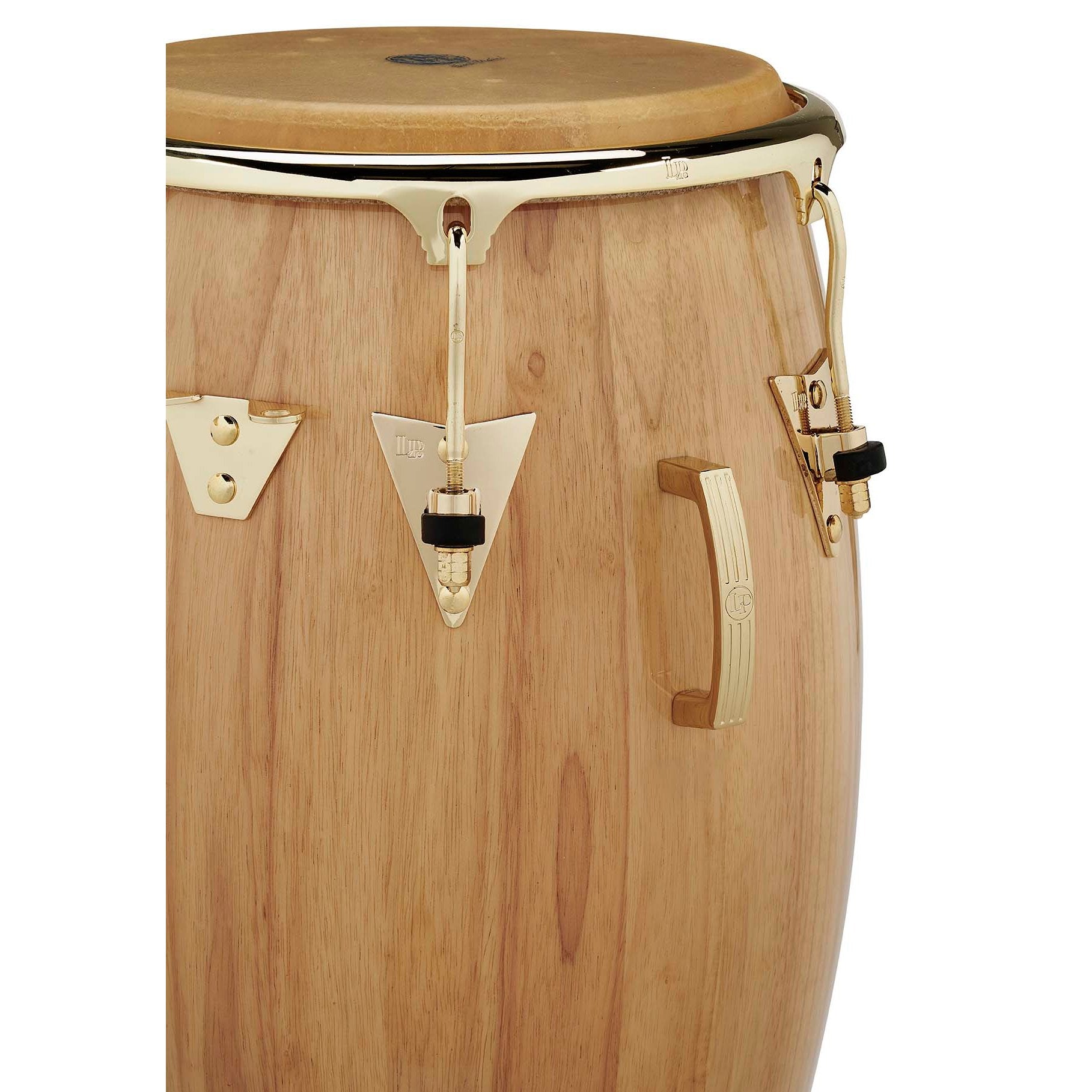 LP Classic Wood Tumba with Gold Hardware - 12.5" - Natural Wood - Image 4