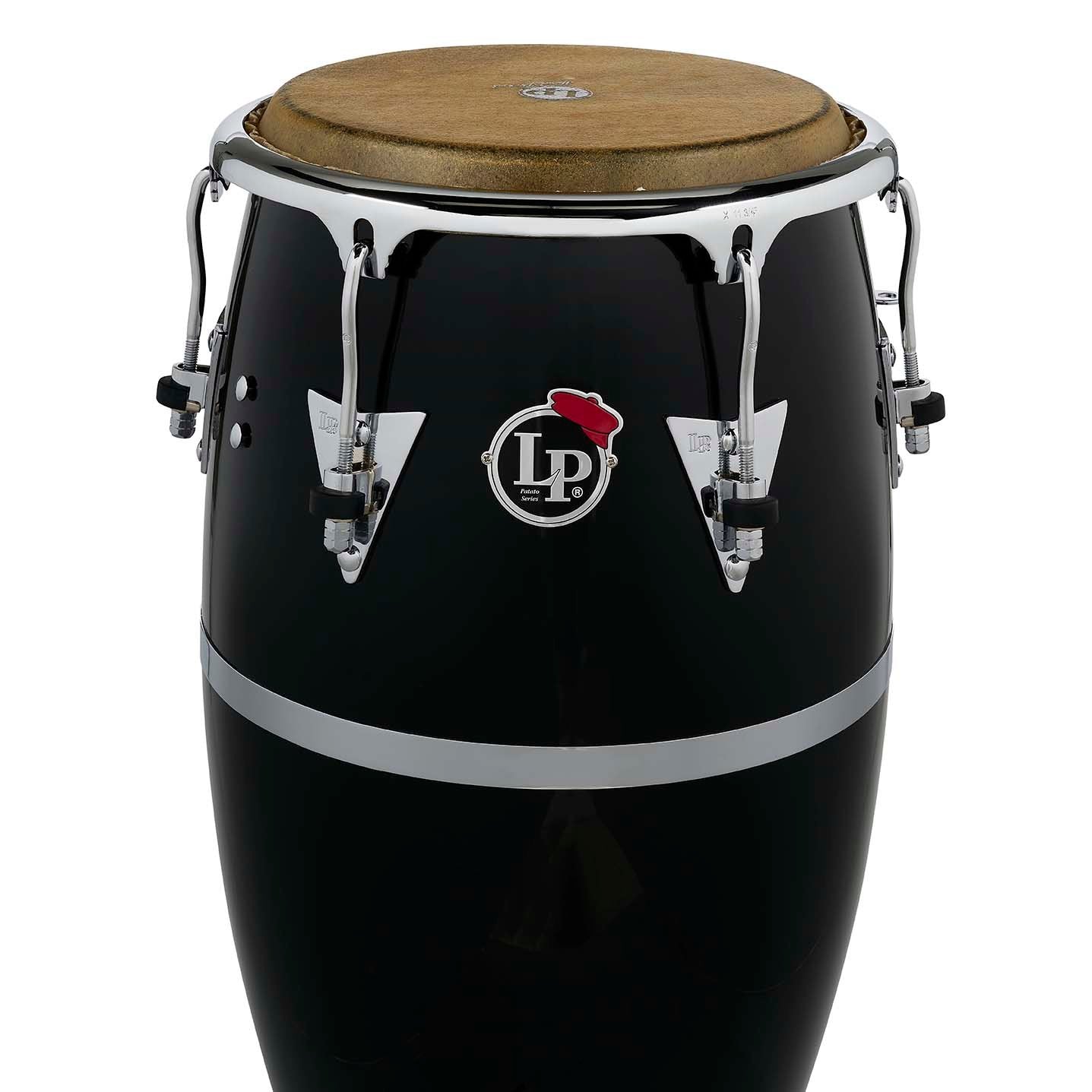LP Patato Fiberglass Tumba - 12.5" - Black with Chrome Hardware - Image 2