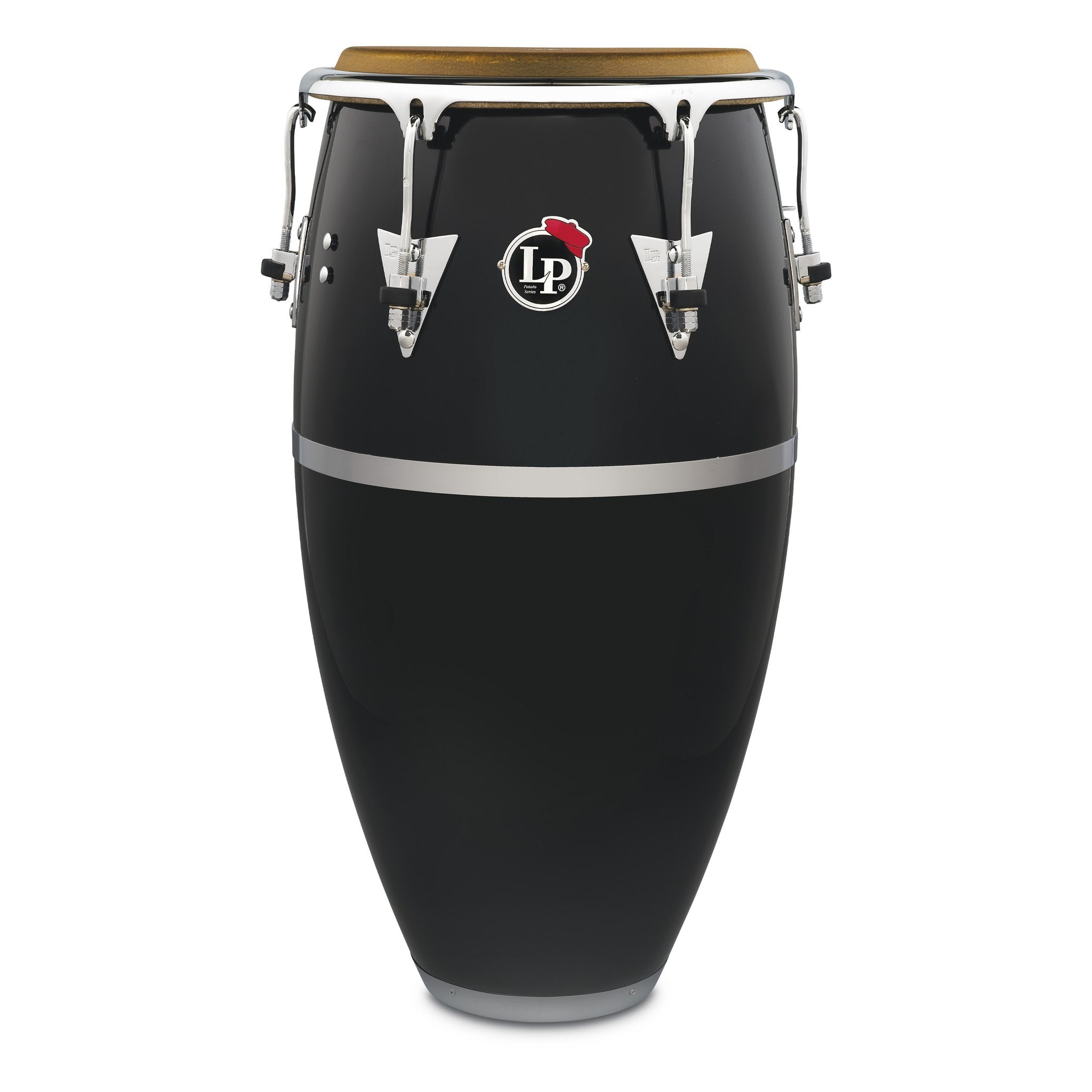 LP Patato Fiberglass Tumba - 12.5" - Black with Chrome Hardware - Image 1