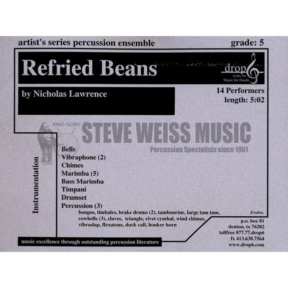 Lawrence-Refried Beans (SP)-B/2V/C/5M/BM/4T/DS/P