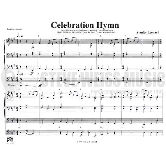 Leonard-Celebration Hymn (SP)-2-4T/OR