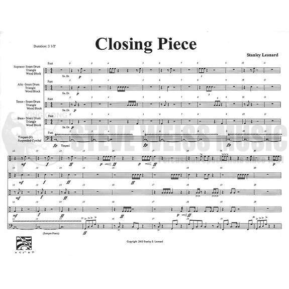 Leonard-Closing Piece(SP)-P/4T OS