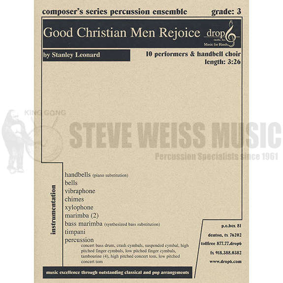 Leonard-Good Christian Men Rejoice (SP)-B/V/C/X/2M/BM/4T/P/Handb
