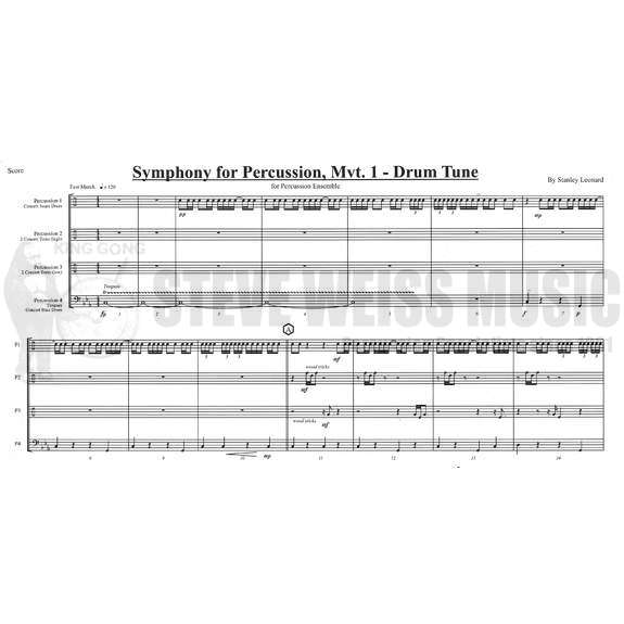 Leonard-Symphony for Percussion mvt. 1: Drum Tune (SP)- 4T/P