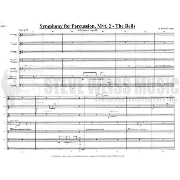 Leonard-Symphony for Percussion mvt. 2: The Bells (SP)-B/ V/C/P