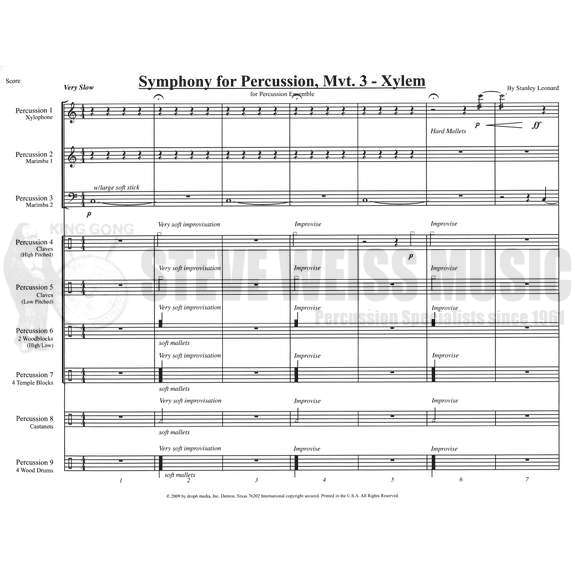 Leonard-Symphony for Percussion mvt. 3: Xylem (SP)-X/2M/P