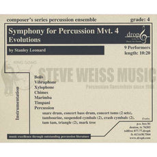 Leonard-Symphony for Percussion mvt. 4: Evolutions (SP)-B /V/C/X/M/4T/P