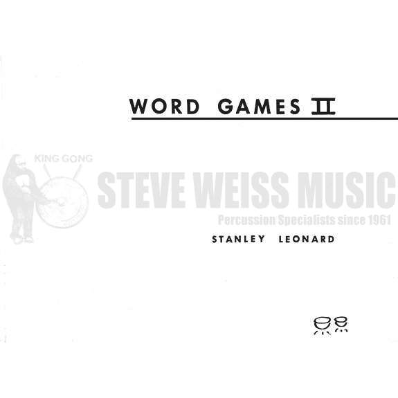 Leonard-Word Games II(2S)-P/V/2M/X/C/4T OS