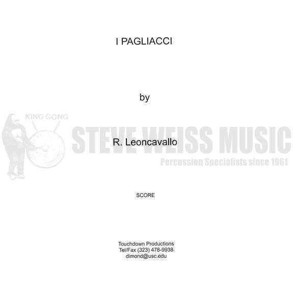 Leoncavallo-I Pagliacci(perc./timp. SCORE ONLY ed. by Theresa Dimond)