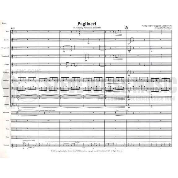Leoncavallo-Pagliacci arr. Hayesa (sp)-B/2V/C/Cro./X/3M/ 4T/P