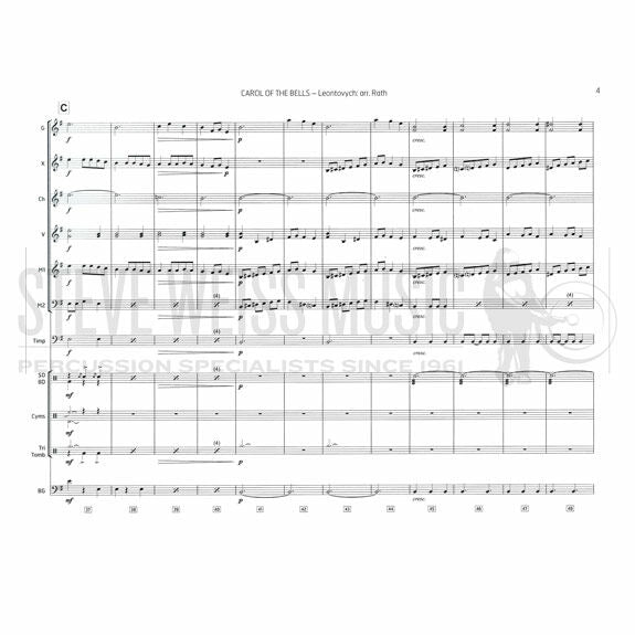 Leontovych-Carol of the Bells arr. Rath  (SP)-B/V/C/X/2M/ 4T/P
