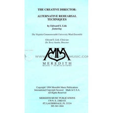 Lisk-Creative Director: Alternative Rehearsal Techniques (VHS)