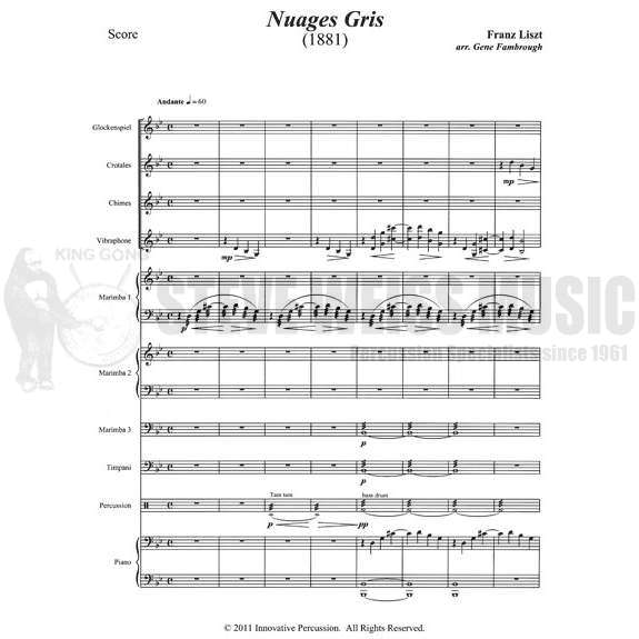Liszt-Nuages Gris arr. Fambough (SP)-B/V/C/Cro./3M/-2-3T/ P/PN