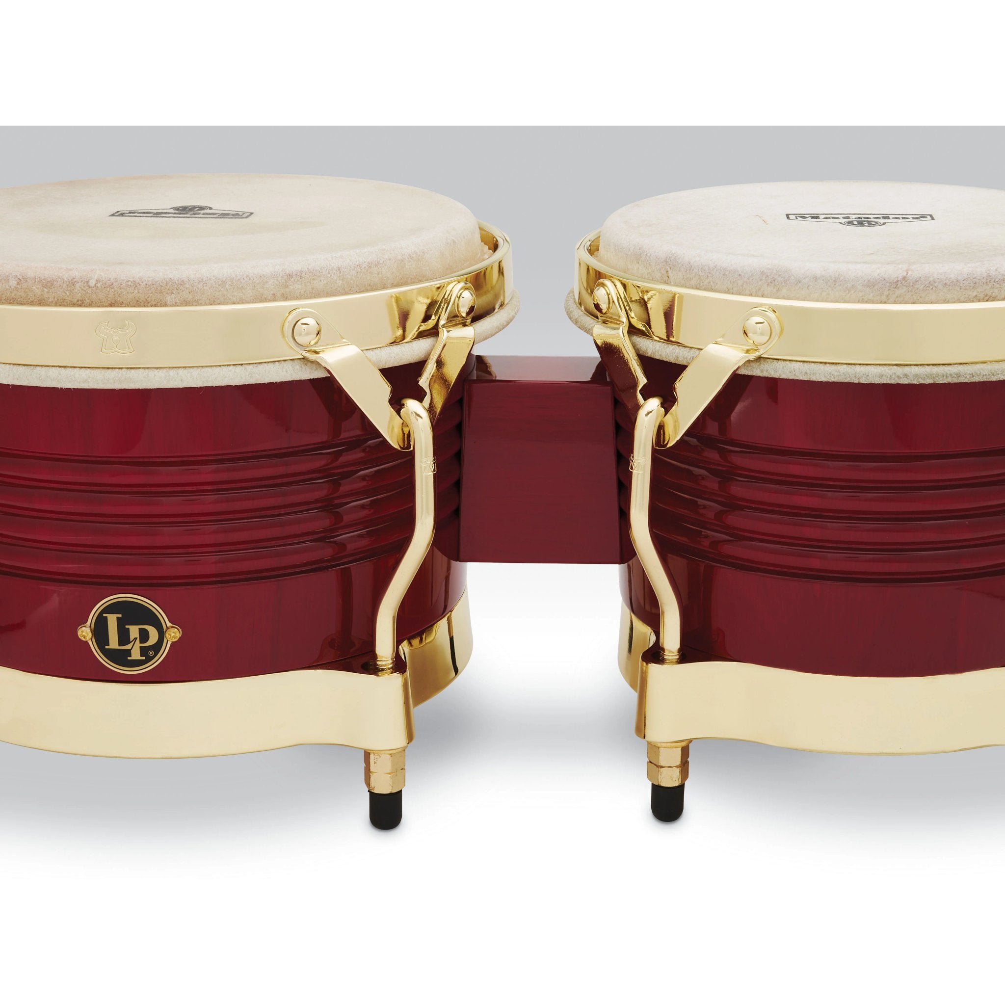 LP Matador Bongos Red with Gold Hardware Front