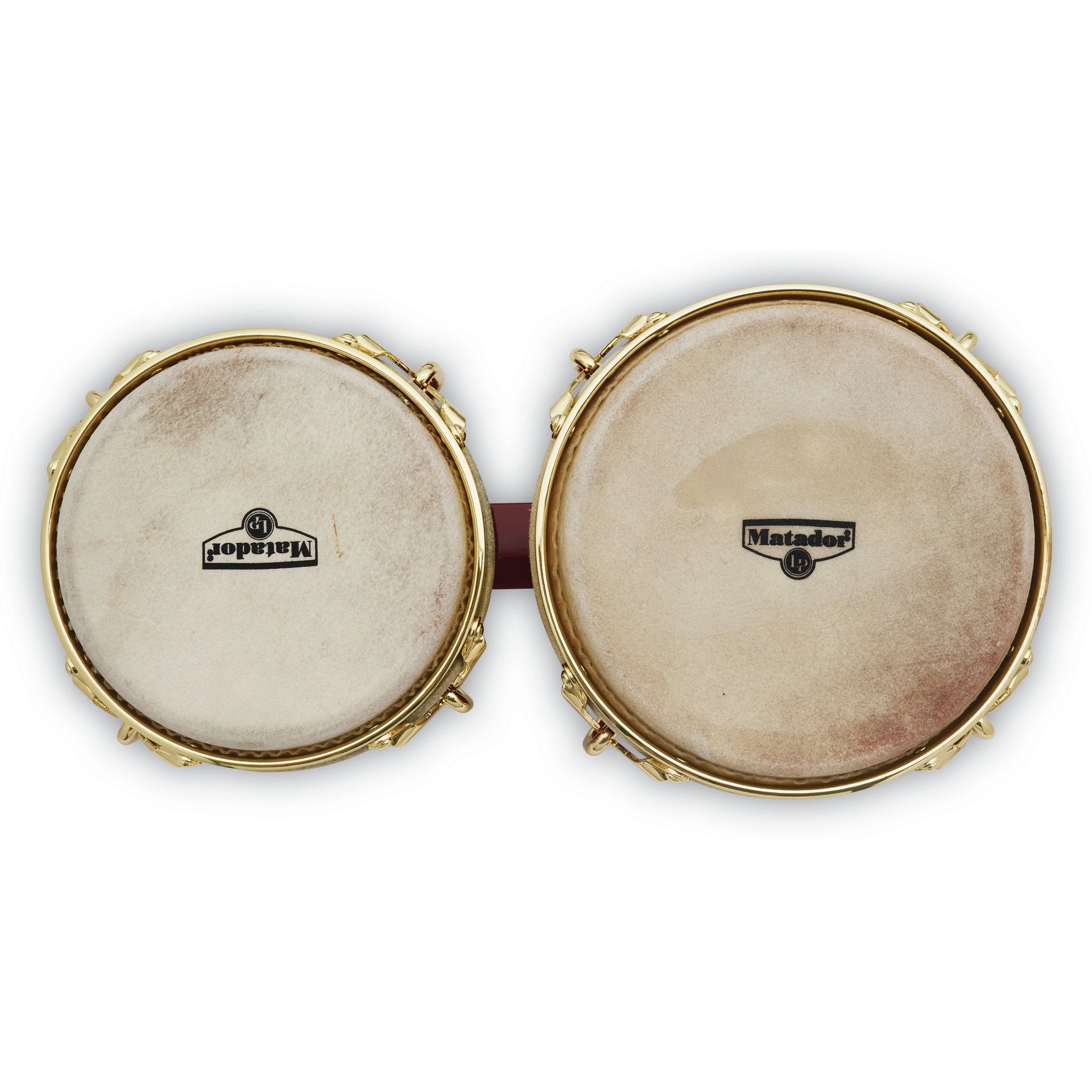 LP Matador Bongos Red with Gold Hardware Top Angle