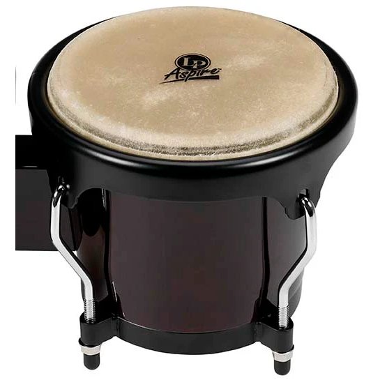 LP Aspire Bongos Dark Wood Head Close-Up