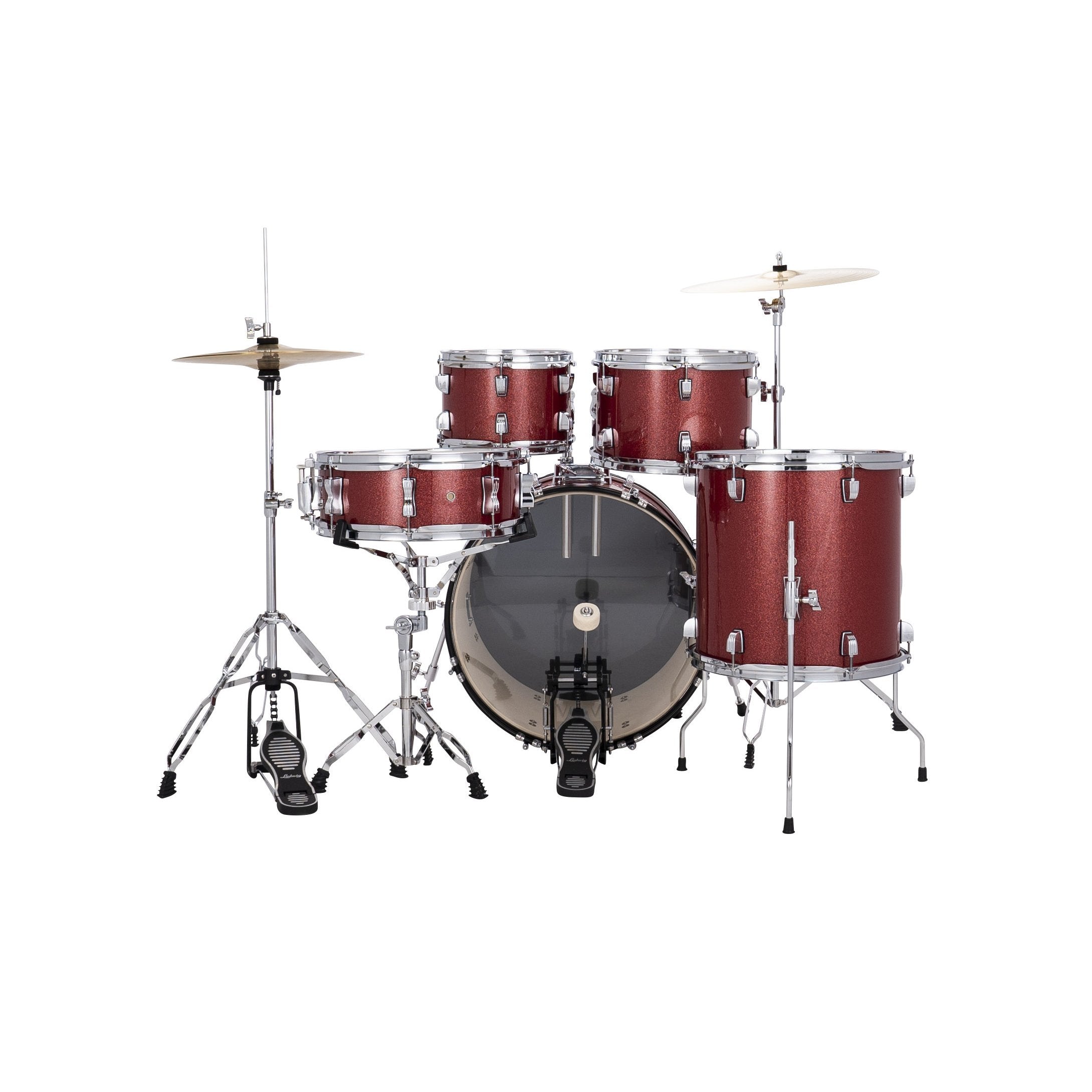 Ludwig Accent CS Combo Fusion Drum Set - 20" Bass Drum - Red Sparkle - Image 3