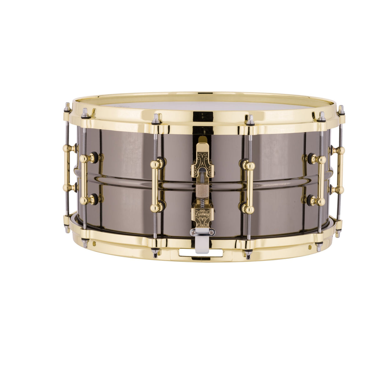 Ludwig Black Beauty Brass Snare Drum with Tube Lugs - 14x6.5 Throw Off