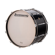 Ludwig Concert Bass Drum with LE787 Tilting Stand and Fiberskyn Heads - 28" x 14" - Black Cortex
