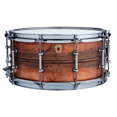 Ludwig Copperphonic Snare Drum with Tube Lugs & Natural Patina Shell - 14x6.5 LC663T