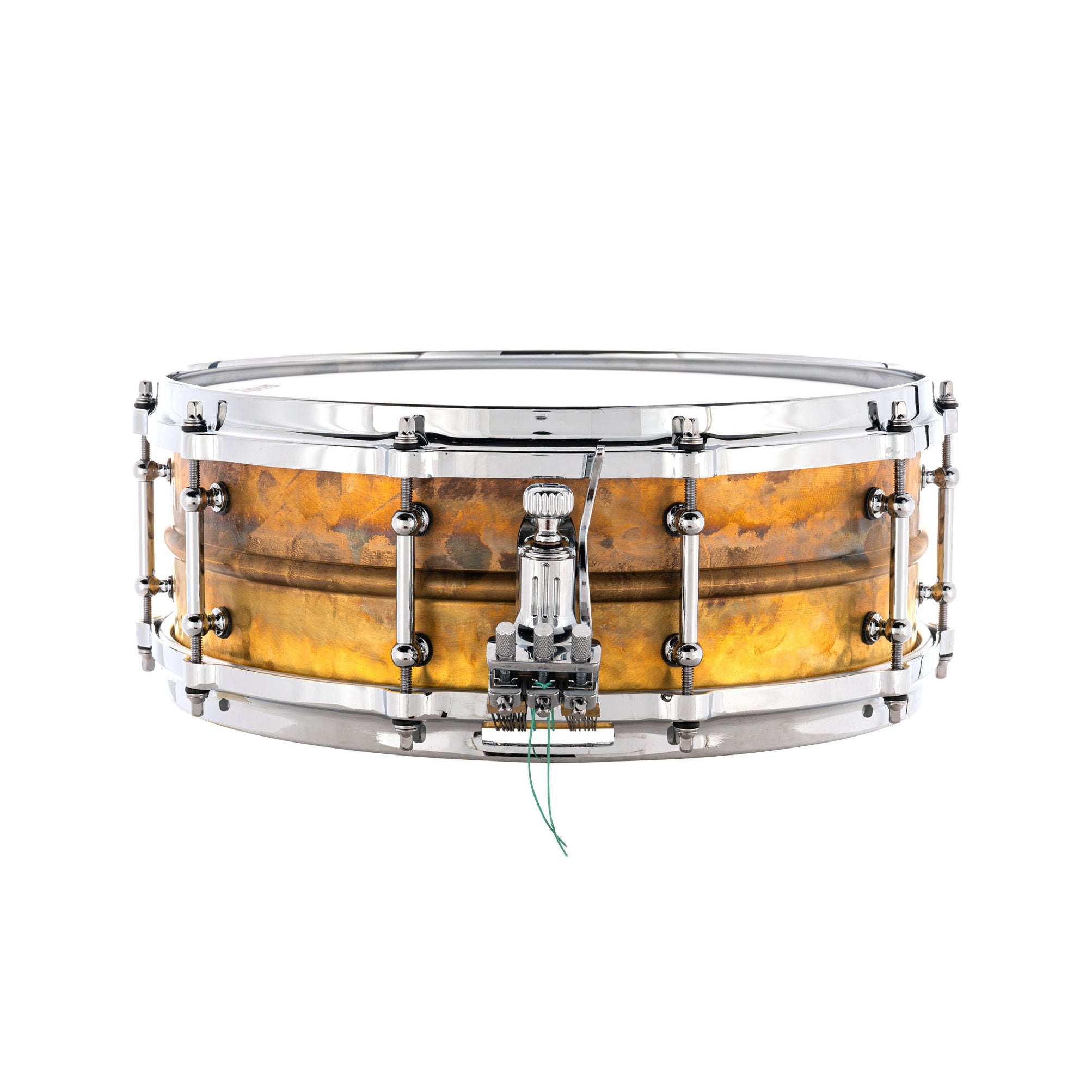 Ludwig Hammered Natural Brass Concert Snare Drum - 14" x 5" - Image 2