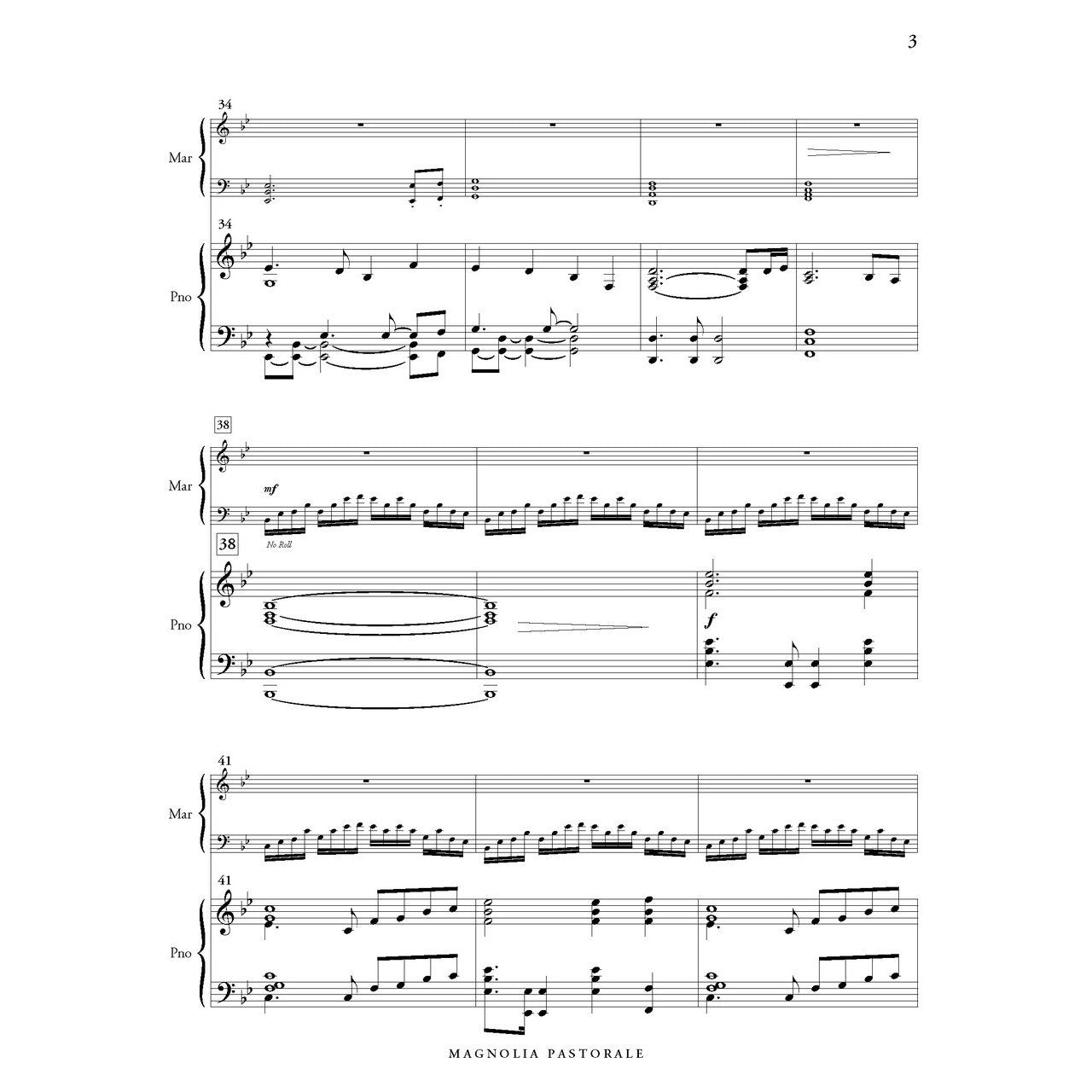 Magnolia Pastorale Duet by Jeffrey Calissi Sample Page
