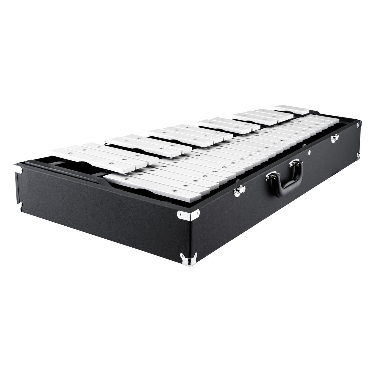 Majestic Concert Black 2.6 Octave Aluminum Concert Bells (B626A) Side Open
