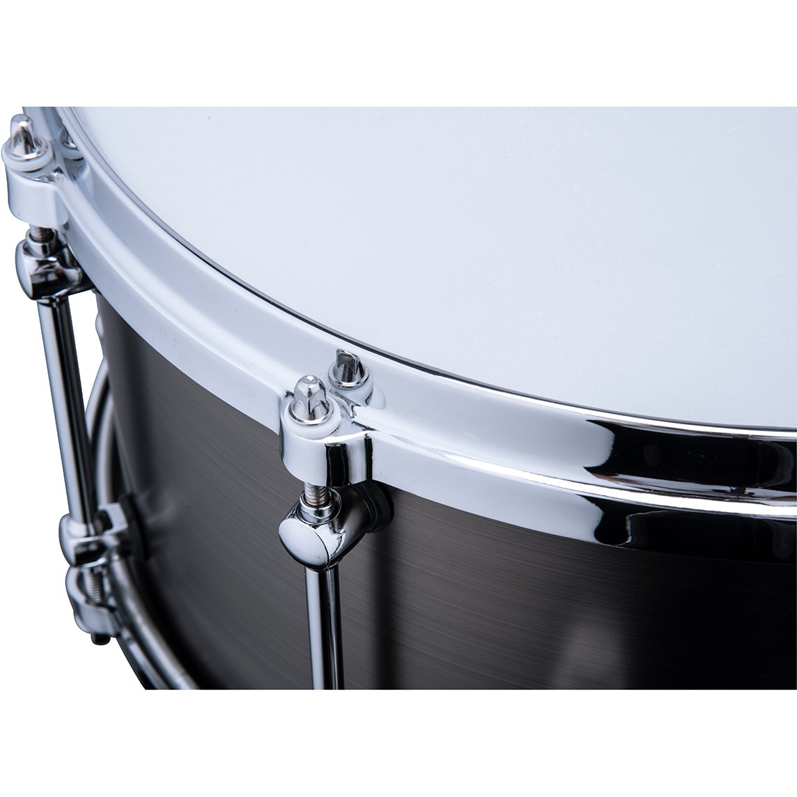 Majestic Opus One Iron Concert Snare Drum - 14x7 - Brushed Nickel MOS1470CR Hoop