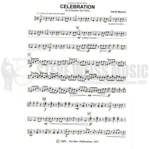 Mancini, D.-Celebration for Four Concert Toms-P