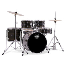 Mapex Comet Series 5pc Complete Drum Set 18" Bass Drum - Ebony Yellow Grain