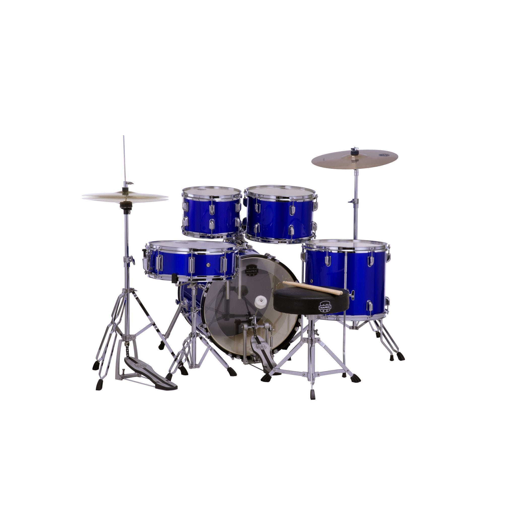 Mapex Comet Series 5-piece Drum Set - 18" Bass Drum - Indigo Blue - Image 3