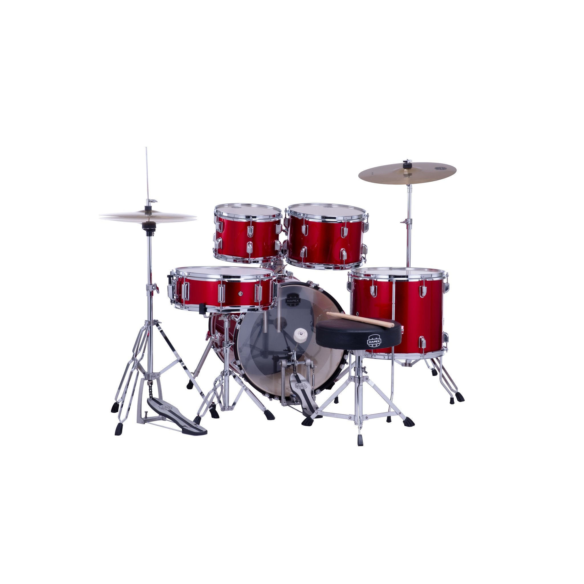 Mapex Comet Series 5-piece Drum Set - 18" Bass Drum - Infra Red - Image 3