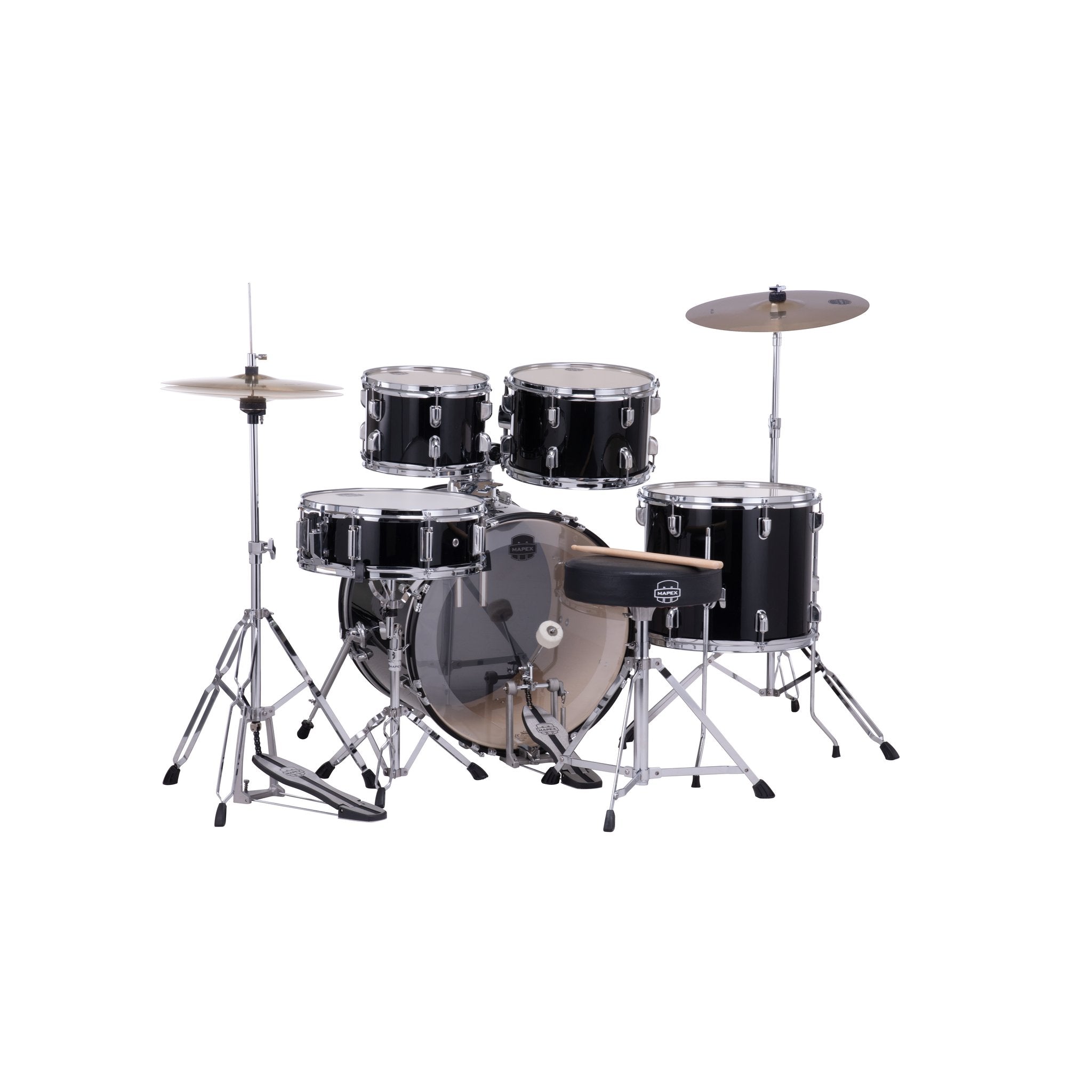 Mapex Comet Series 5-piece Drum Set - 20" Bass Drum - Black - Image 3