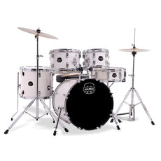 Mapex Comet Series 5pc Complete Drum Set 20" Bass Drum - White Thin Grain