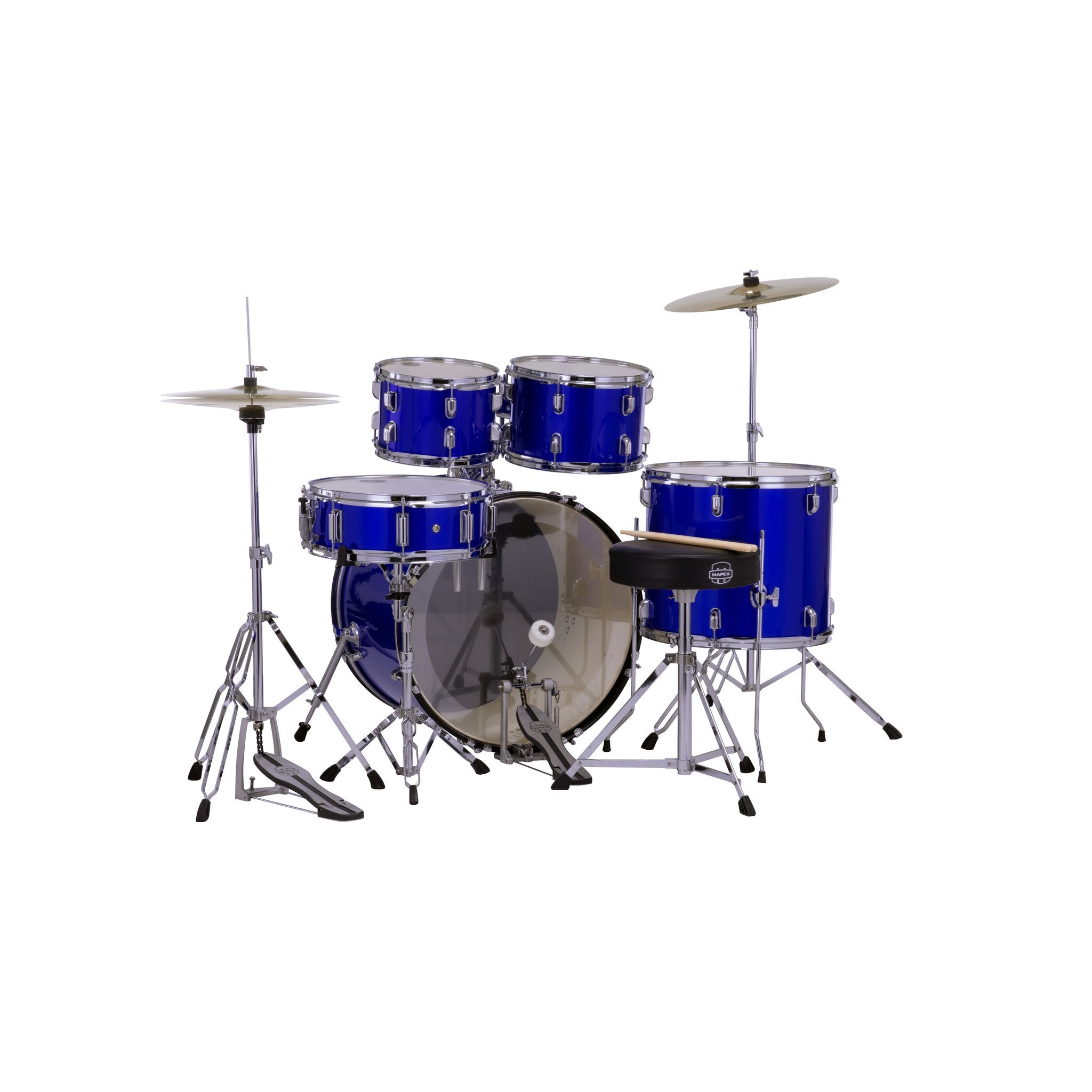 Mapex Comet Series 5-piece Drum Set - 22" Bass Drum - Indigo Blue - Image 3