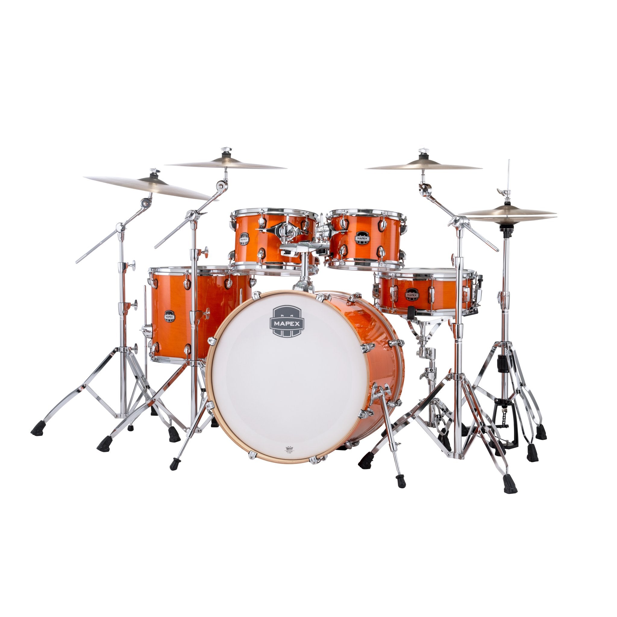 Mapex Mars 5-piece Maple Rock Drum Set Shell Pack - Glossy Amber - Image 2