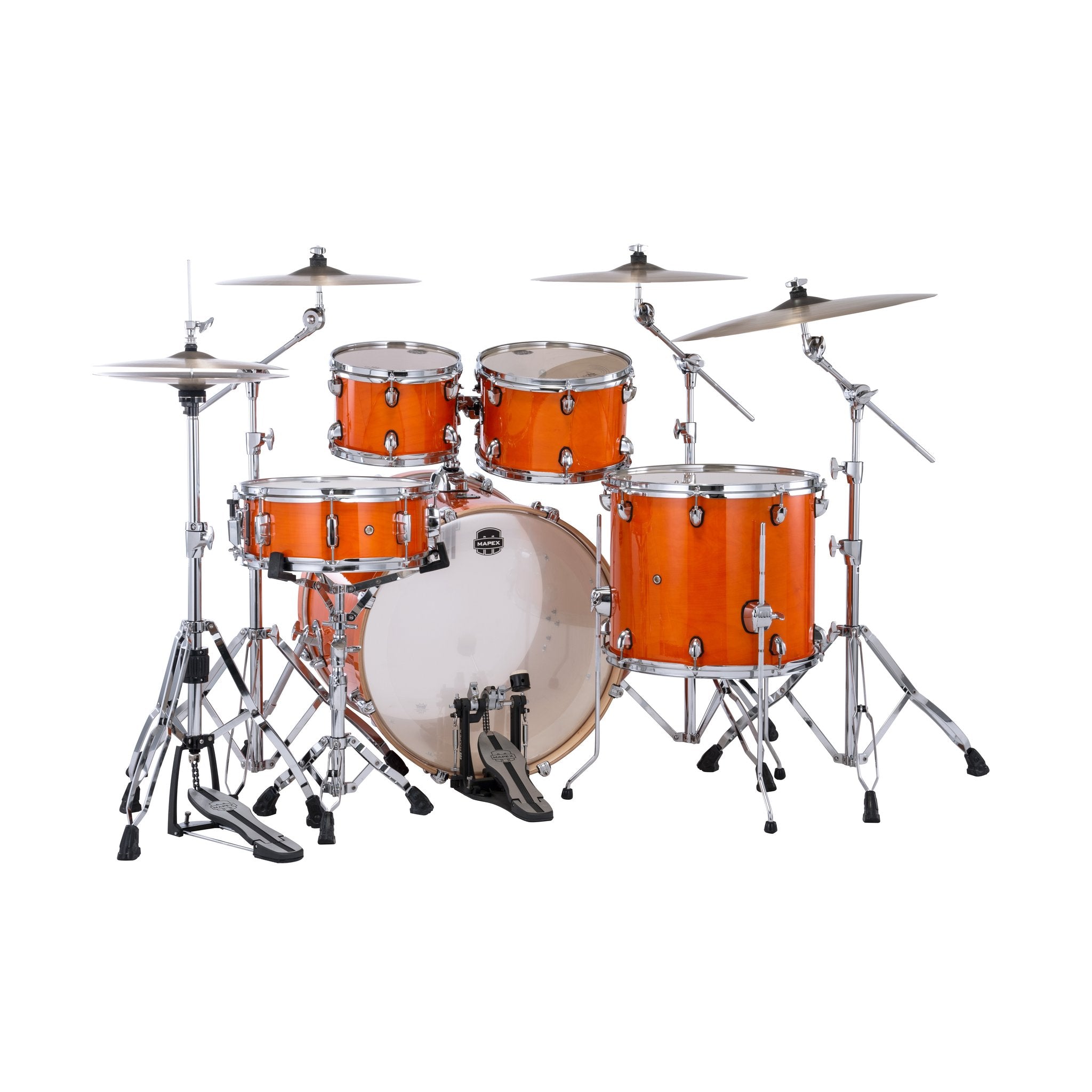 Mapex Mars 5-piece Maple Rock Drum Set Shell Pack - Glossy Amber - Image 3