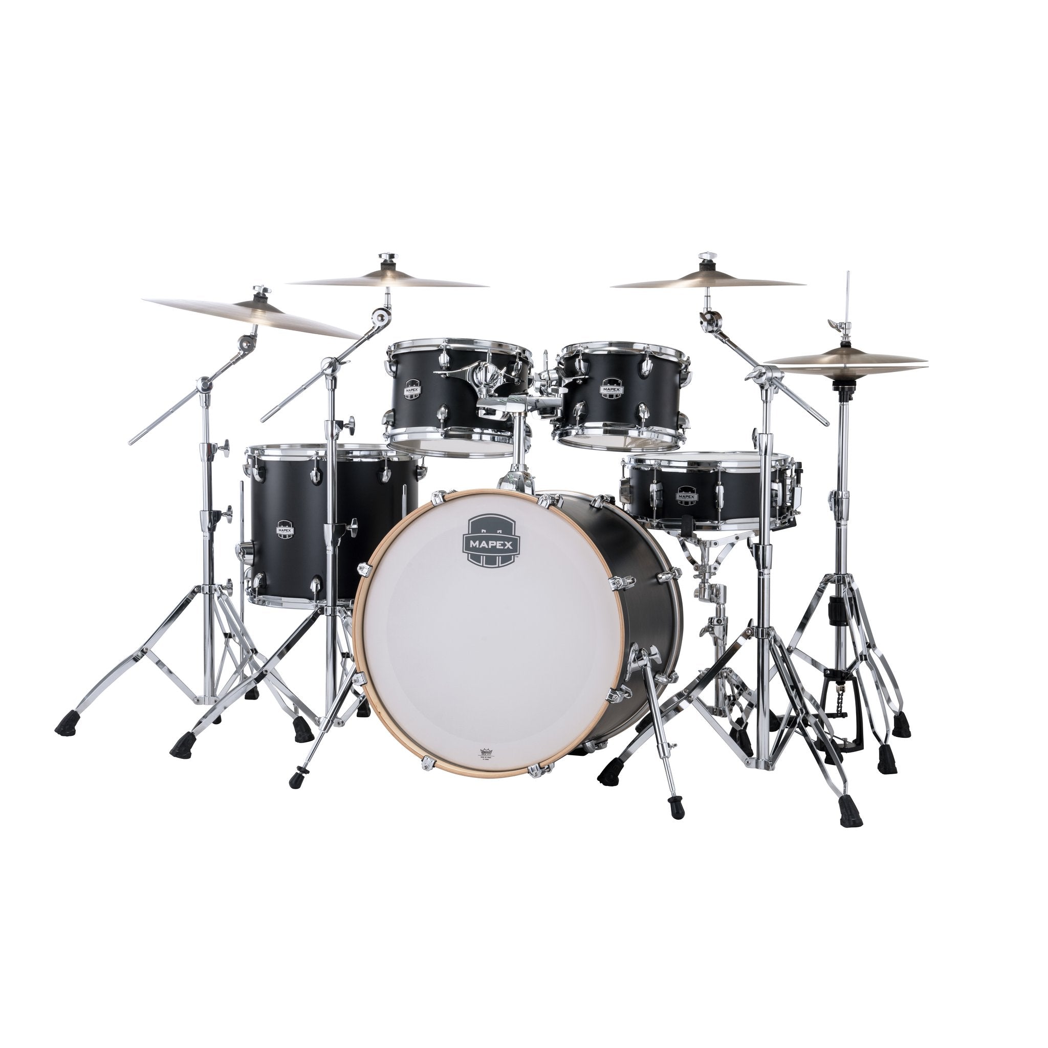 Mapex Mars 5-piece Maple Rock Drum Set Shell Pack - Matte Black - Image 2