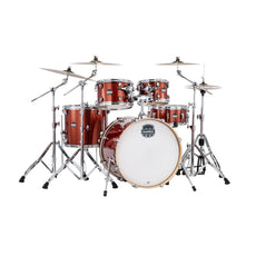 Mapex Mars 5 piece Rock Shell Pack Blood Orange Sparkle Finish With Chrome Hardware MPX-MA529SF-OR Right Angle